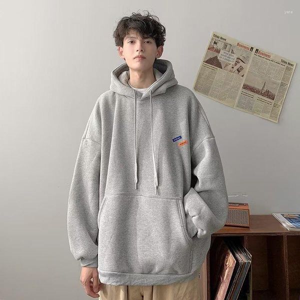 Sweats à capuche pour hommes mode épissé à lacets vêtements à capuche 2023 automne hiver pulls décontractés surdimensionnés pulls tout match