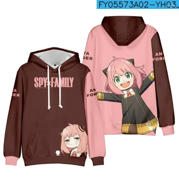 Sweat à capuche pour hommes et femmes, mode Spy X Family, Style Anime 3D, Anya Forger, dessin animé, garçons et filles, Harajuku, grande taille