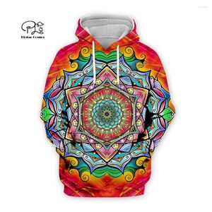 Hoodies masculins mode Trippy Bouddha Mandala Art rétro Pullover Streetwear 3dprint Harajuku Unisexe Casual Funny Veste K