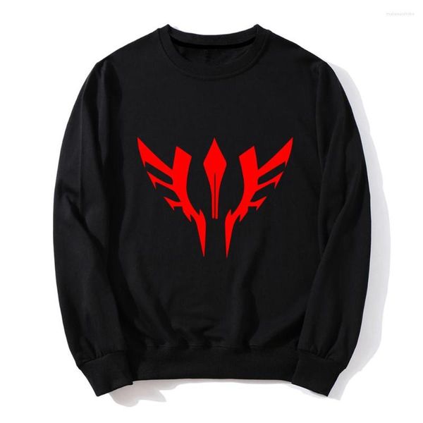 Sudaderas con capucha para hombre Fate Anime Theme Printing Waver Velvet Pullover Fleece Otoño Sudadera luminosa Moda Abrigo suelto Tops