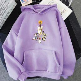 Sweats à capuche pour hommes Final Fantasy XIV Moogles Sweatshirts originaux Sweat à capuche Anime Hommes et femmes Automne Pulls à manches longues Vêtements en polaire à col rond