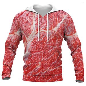 Männer Hoodies Fünf-Flowered Rindfleisch Männer 3D Drucken Trend Lebensmittel Harajuku Hip Hop Sweatshirt Frauen Streetwear Tops A945