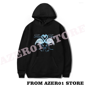 Heren Hoodies Flamingo Flim Flam Merch Love Birds Winter Men/Dames Hooded Sweet Streetwear Lange Mouw Blue Logo Sweatshirt