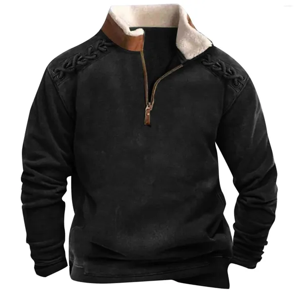 Sudaderas con capucha para hombre, forro polar con cremallera, cuello levantado, cortavientos, chaqueta cálida de invierno, abrigo, entrenamiento, ocio, ropa deportiva europea