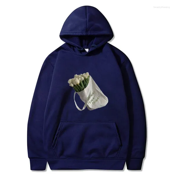 Sweats à capuche pour hommes Sac en toile de fleur Sweat à capuche graphique Femmes/Hommes Sweat-shirt Fée Grunge Pull à manches longues Casual Oversize Streetwear Teen Girl