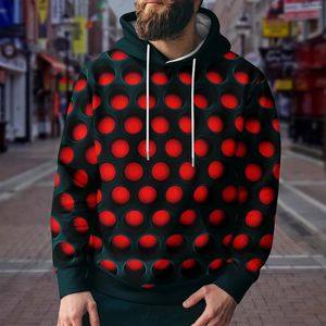 Sweats à capuche pour hommes pour hommes mode dégradé Harajuku 3D à pois imprimé Streetwear Hip Hop tendance style pull surdimensionné automne sweat-shirt