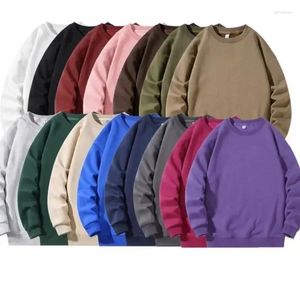 Heren Hoodies Foreign Trade Herfst Dikke Amerikaanse stijl Trend Solid Color Round Neck Sweater voor mannen