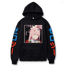 Sweats à capuche pour hommes Franxx In The Darling Zero Two 02 Sweats à capuche imprimés Tops confortables Pulls