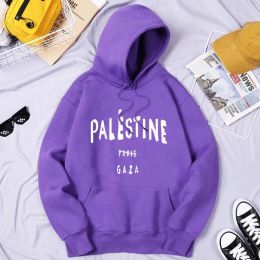 Sweats à capuche pour hommes de Palestine Gaze Imprime Hommes Respirant Hip Hop Vêtements Mode Surdimensionné Streetwears Sport Graphique Vêtements