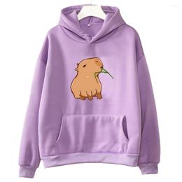 Sweat à capuche imprimé Capybara drôle pour femmes et hommes