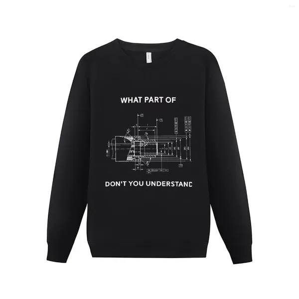 Sweats à capuche pour hommes T-shirt d'ingénierie drôle - Sweat-shirt mécanique Vêtements pour hommes