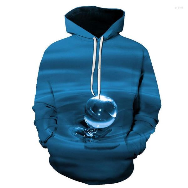 Sudaderas con capucha para hombre, divertidas gotas de agua dulce en hojas moradas, Sudadera con capucha estampada, ropa de calle Unisex Harajuku para niños, superdiseño genial de gran tamaño