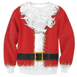 Heren Hoodies Grappige Kerstman Lelijke Kerst Truien Truien Tops Trui 3D Gedrukt Vakantie Nieuwigheid Herfst Winter Kleding