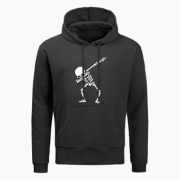 Sweats à capuche pour hommes drôle crâne squelette imprimé Cool hommes automne sweat à capuche Hip Hop hauts décontracté hiver polaire Harajuku Streetwear