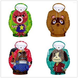 Heren Hoodies Game Animal Crossing Happy Home Designer 3D Hoodie Cosplay Leaf Horizons Tom Nook Loose Sweatshirt pullover tops