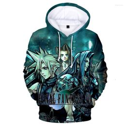 Heren Hoodies Game Anime Style Hooded Sweatshirt Final Fantasy VII 3D Print pullover Men Women Cosplay Hip Hop Hoodie