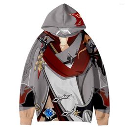 Heren Hoodies Game Genshin Impact Tartaglia Sweatshirts Men Women Cosplay kostuumpullover Harajuku Streetear Tracksuit Tracksuit Boy Girls Top