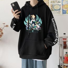 Heren Hoodies Genshin Impact Game Sucrose Xiao Barbatos Women Streetwear Oversized Casual Unisex Men Fashion Harajuku Anime Sweatshirt