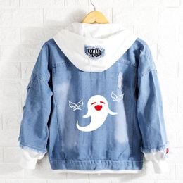 Heren Hoodies Genshin Impact Paimon Dainleif Hoodie Cosplay jas lente herfst Men Women Fashion Jeans denim jas