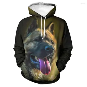 Sweat à capuche masculin Shepherd German 3d Impression Men Men de façon drôle PUG PUG SWETHIRTS SWETRES STREAUX FEMMES CONCUTER