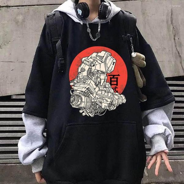 Sweats à capuche pour hommes Cadeau Garçons Mobile Suit Gundam 00 Femmes Hommes Sweat à capuche Unisexe Sweat Street Style Hip Hop Loog Sleeve