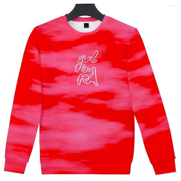 Sudaderas con capucha para hombre Chica en rojo Merch Cuello redondo Sudaderas Unisex Casual Estilo callejero Manga larga Top Camisa Ropa 3D