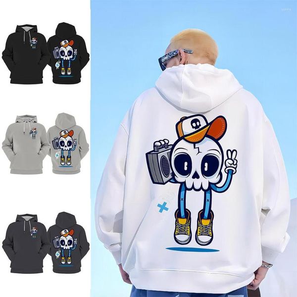 Sudaderas con capucha para hombre, sudadera con capucha de Anime con letras de grafiti Air Layer para hombre, ropa informal estilo Hip-Hop de moda holgada, jersey Unisex de gran tamaño