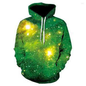 Sudaderas con capucha para hombre, ropa verde, Sudadera con capucha para hombre, universo, galaxia, parche 3D, bolsillo, prendas de vestir con capucha, prendas de vestir Harajuku Moletom, sudadera Unisex con capucha