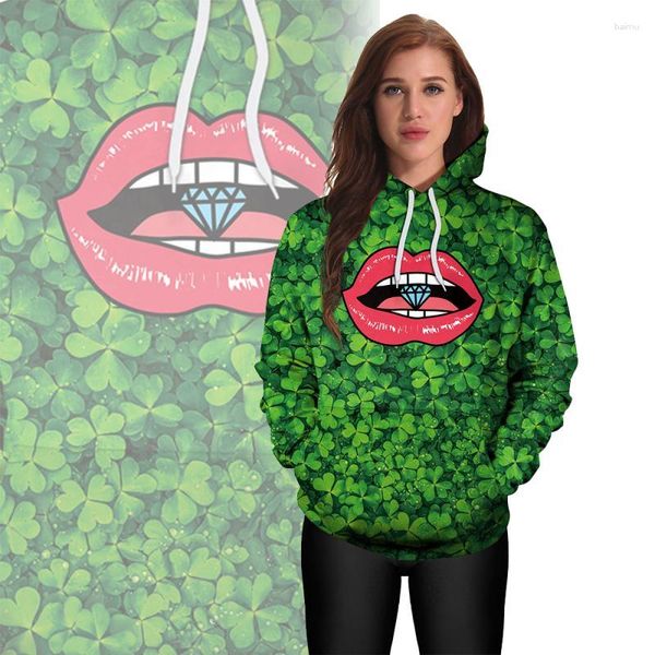 Sudaderas con capucha para hombre, sudadera elegante de Halloween, jersey con capucha Unisex, ropa holgada con estampado 3D de labios de manga larga para pareja, ropa Harajuku para hombre