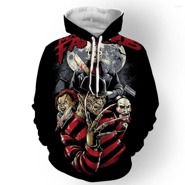 Sudaderas con capucha para hombre Halloween Kills película de terror Michael Myers Sudadera con capucha con estampado 3D sudaderas hombres mujeres moda Casual pulóver ropa de calle