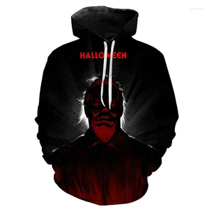 Heren Hoodies Halloween Michael Myers 3D Gedrukt Horror Patroon Hoodie En Dames Trui Straat Y2K Sweatshirt Kinderen Tops