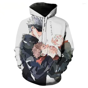 Sweat à capuche masculine beau personnage d'anime kawaii imprimé Cosplay 3d Sweat à capuche décontracté surdimensionné Streetwear Man Clothing