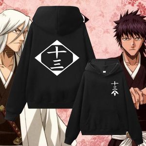 Sweats à capuche pour hommes Harajuku Anime Bleach Jushiro Ukitake Cosplay Shiba Kaien Sweat Homme Femme Streetwear