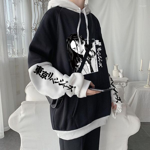 Sweats à capuche pour hommes Harajuku Anime Tokyo Revengers Manga Imprimer Keisuke Baji Hommes Sweat à capuche Top Hiver Surdimensionné Lui-même Streetwear Vêtements Sweat