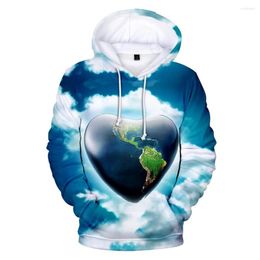 HOUDEN HOODIES HARAJUKU EARTH DAY 3D MANNEN/VROUWEN/KINDEREN Spring/herfst/winteraankomsten Sweatshirts Hoody Casual tops