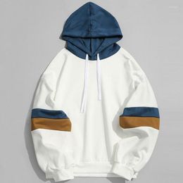 Heren hoodies heflashor sweatshirts mannen vrouwen kleurblok patchwork hoodie hiphop streetwear 2023 oversized outsized outmeers lange mouw hoody