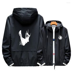 Sudaderas con capucha para hombres Hell Girl Terror Anime Role Enma Ai ICHIMOKU REN Periferia Cosplay Luminoso Estampado Cremallera Abrigo Verano Delgada Chaqueta Negra Casual