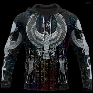 Sudaderas con capucha para hombre Jeroglíficos Antiguo Egipto Tatuaje 3D Sudadera con capucha impresa para hombres y mujeres Streetwear Pullover Casual Funny A-510