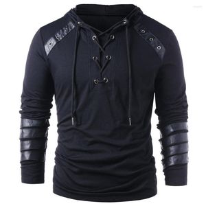 Heren Hoodies Hoge kwaliteit Men Zwart Lace Europe en Amerika Individualiteit Hoodie Sweatshirts Spring Summer