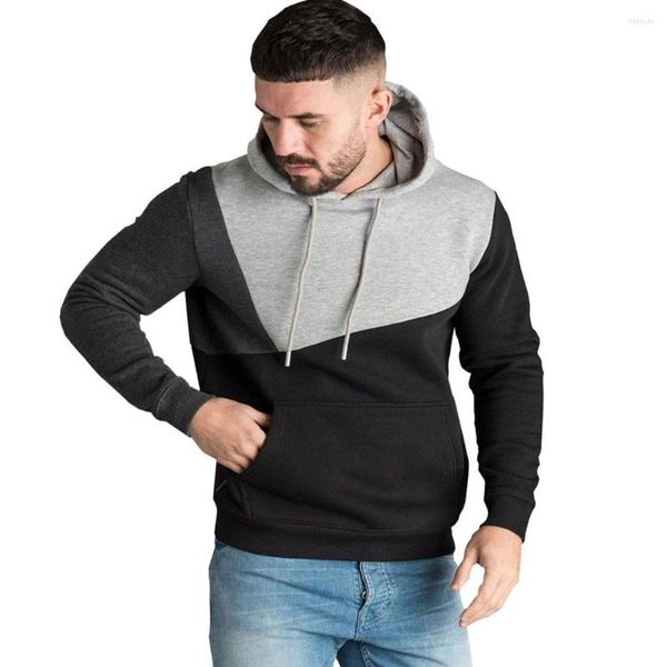 Sweats à capuche pour hommes Hip Hop Hommes Veste coupe-vent à capuche Automne Nice Casual Vintage Color Block Loose Track Manteaux à capuche Streetwear HipHop