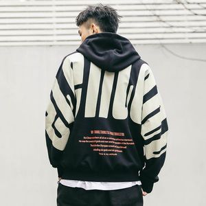 Heren hoodies hiphop sweatshirts mannen batwing mouw jas mode ulzzang harajuku hoodie kpop kleding losse letters streetwear hombre