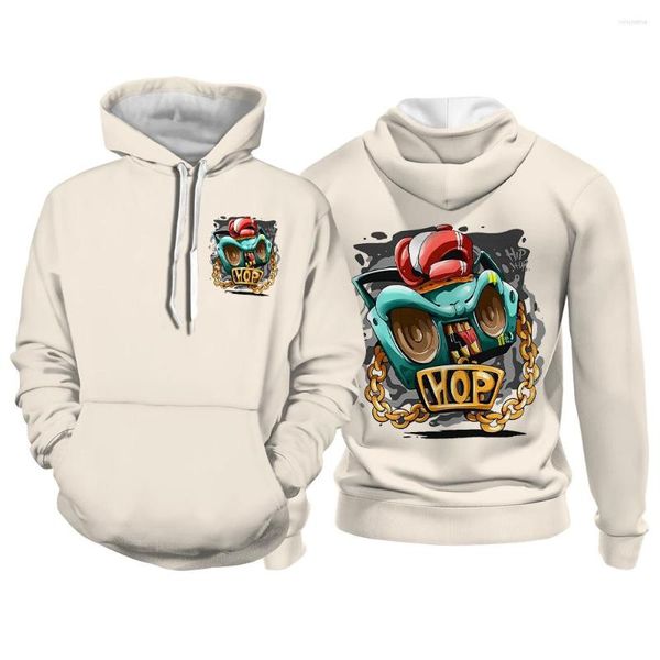 Sudaderas con capucha para hombre, sudadera con estampado de hip hop, sudadera de alta calidad para parejas, ropa de estilo Y2k, ropa de calle de gran tamaño con grafiti de dibujos animados, ropa para hombres