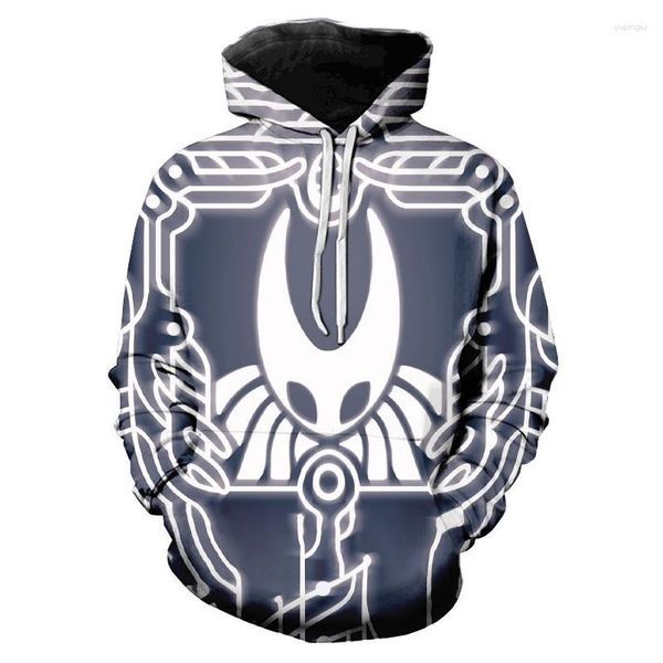 Sudaderas con Capucha para Hombre Hollow Knight Gráfico 3D Hombres Mujeres Moda Personalidad Anime Sudadera con Capucha Harajuku Yin Yang Sudaderas Abrigo