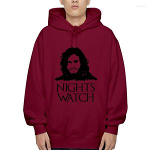 Sudaderas con capucha para hombre Hoodi NIGHT'S WATCH MENS Prendas de abrigo COOL GAME OF SNOW DIREWOLF JON THRONES Hoodys GIF IDEA