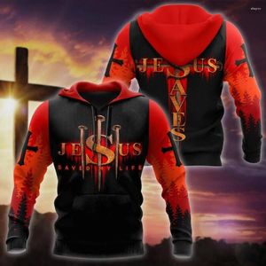 Sweats à capuche pour hommes Sweat à capuche 3D Christ Jésus Modèle Tops Mode Unisexe Sweat Apring et Automne Streetwear Surdimensionné Casual Quotidien Vêtements