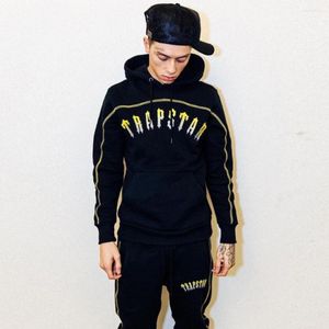 HOP capitanes para hombres sudadera con capucha Hombres mujer Hip Hop Hop Streetwear Toalla Gradiente Bordado logo de bordado de alta calidad Párricas de vellón dorado 274Y