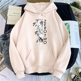 Sudaderas con capucha para hombre Sudadera con capucha para hombre Anime Darling In The Franxx Zero Two Sudadera con capucha estampada Hombre Mujer Tamaño grande Sudadera Kawaii suave O-cuello Warm Street