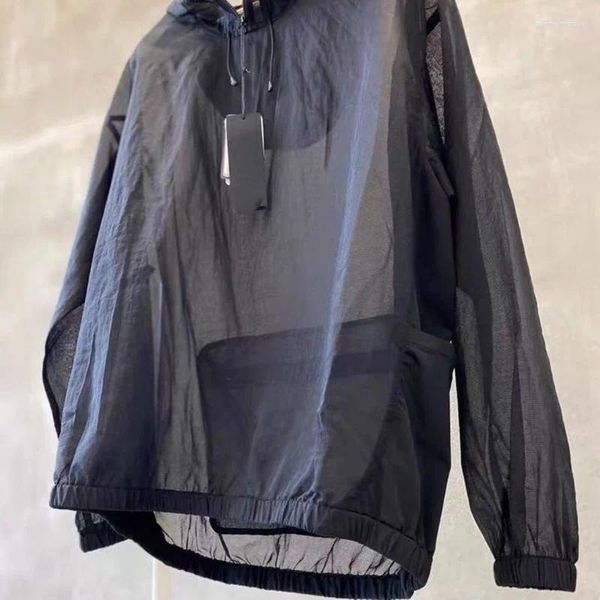 Sweat à capuche pour hommes, veste à manches longues, hauts fins, Protection solaire d'été, décontracté, ample, Streetwear, vêtements d'extérieur à la mode