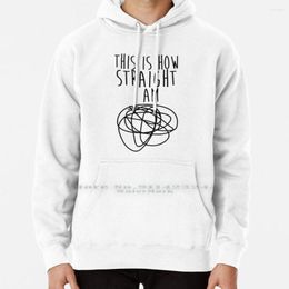 Sweats à capuche pour hommes How Straight I Am Hoodie Sweater 6xl Cotton Lgbtq Gay Queer Lesbian Bisexual Pride Asexual Homosexual Not Women