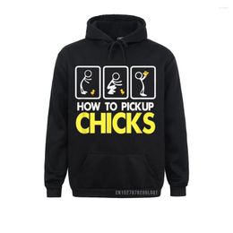 Heren Hoodies hoe je kuikens kunt oppakken schattig 101 hoogwaardige verjaardag sweatshirts lange mouw voor mannen/vrouwenkappen